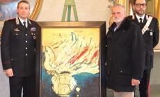 21 marzo giornata delle vittime di mafia: Peroncini dona una sua opera ai carabinieri