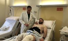 Silva operato  al ginocchio: tutto ok, inizia domani la riabilitazione