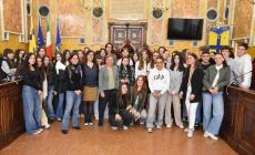 Delegazione di studenti francesi di Villefranche sur Saône in municipio