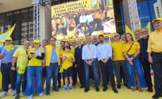 Manifestazione della Coldiretti con i trattori  in Regione contro i cinghiali. Bertinelli: "Sono un problema per agricoltori e cittadini"