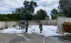 Sorbolo, domato l'incendio alla stazione ecologica