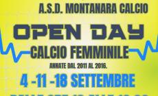 Calcio femminile, tre giornate di open day al Montanara