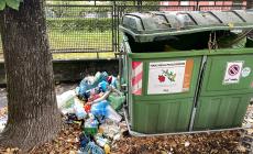 Il cassonetto del verde diventa... una "discarica abusiva" in via Isola
