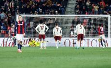 Roma, un pari acciuffato all'ultimo istante a Bologna