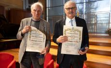 Medaglie d'oro a Giorgio Grenzi (Consorzio agrario) e al critico musicale Gian Paolo Minardi - Foto e video