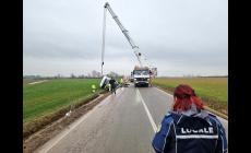 Incidente a Diolo di Soragna, camion fuori strada