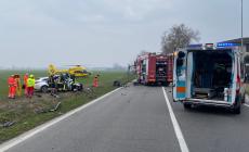Sorbolo, scontro tra due auto in via Mantova: quattro feriti, due sono gravi 