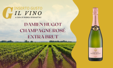 Damien Hugot Champagne Ros&eacute; Extra Brut:  al naso frutti di bosco, beva fresca e croccante
