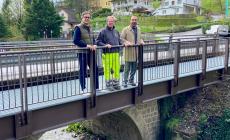 Bedonia, aperta la passerella pedonale sul rio dei Tufi. Investiti 95mila euro