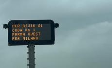 Traffico intenso in A1, code tra Parma  e Fidenza: sulla via Emilia tra Castelguelfo e Fidenza, in direzione Fidenza, si va a passo d'uomo