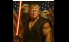 (Dopo il papa) Trump diventa un cavaliere Jedi per  lo Star Wars Day
