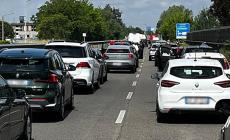Coda in tangenziale Nord all'altezza di via Venezia, traffico in tilt