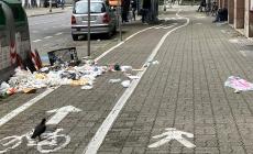 Via Trento, la ciclabile come una discarica 