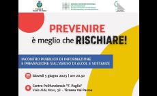Uso e abuso di alcol e sostanze: a Tizzano l'incontro "Prevenire &egrave; meglio che rischiare!"