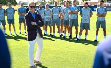 Krause a Collecchio per incontrare e caricare la squadra