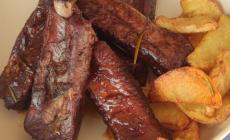 Rustiche costine al vino rosso