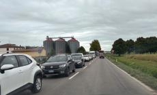 Asfaltature in corso, code in via Emilia fra Parola e Castelguelfo