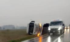 Cisterna ribaltata a Santa Margherita di Fidenza. Incidente in A1 e code in mattinata 