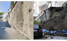 Maltempo in Liguria: tromba d'aria su Genova: caduti dei container al porto, a Pegli crolla un muro. Tre escursionisti dispersi e poi trovati - Le foto