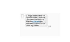 "Contattare con urgenza gli uffici Cup", l'ennesimo Sms truffa