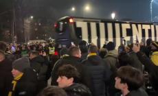 L'arrivo della Juventus allo stadio
