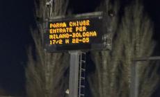Lavori notturni in A1: chiuso il casello di Parma in entrata dalle 22