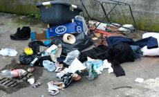 Rifiuti sparpagliati in via Brescia - Le foto