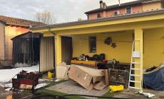 Brucia un box, paura per una bombola di gpl