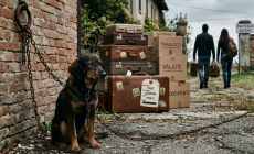 Traslocano all'estero e abbandonano il cane legato alla catena: coppia denunciata