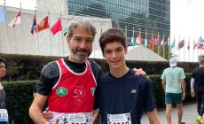 Michele Fava ha coronato un sogno: a New York ha corso insieme al figlio maggiore Federico