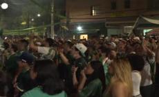 La festa dei tifosi del Palmeiras per la conquista della Copa Libertadores