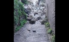 Maltempo: frana ad Ischia, giù un costone su una  strada