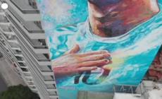 Argentina, spunta un gigantesco murale di Lionel Messi, e' alto 70 metri