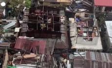 Filippine, edifici e case distrutte dal potente tifone che ha colpito l'arcipelago