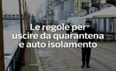Cosa fare per uscire da quarantena e auto isolamento