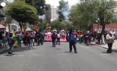 Bolivia, la protesta in ginocchio contro il pass sanitario
