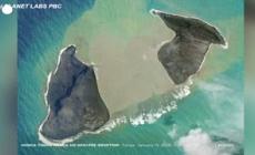 Tonga, il vulcano prima e dopo l'eruzione