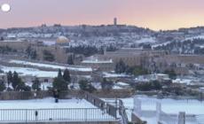 Neve a Gerusalemme, la Citta' santa imbiancata