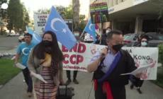 Pechino 2022, diritti umani: protesta davanti al consolato cinese a Los Angeles
