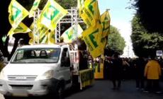 Trattori in strada a Cagliari per la protesta degli agricoltori Coldiretti