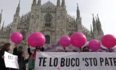 8 marzo:  flash mob 'Non una di meno' a Milano
