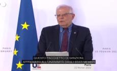 Ucraina, Borrell: "Le sanzioni faranno molto male alla Russia"