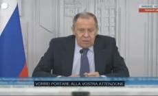 Ucraina, Lavrov: "Guerra nucleare nella mente dell'Occidente, non della Russia"