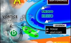 Meteo: Italia divisa tra freddo intenso e vortice atlantico