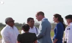 William e Kate arrivano in Belize, ma la visita a un villaggio e' cancellata