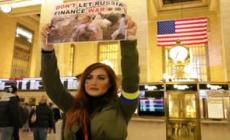 Manifestazione pro-Ucraina alla Grand Central Station a New York