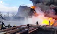 Domato l'incendio nel deposito di carburante a Lutsk