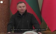I presidenti di Polonia e stati baltici a Kiev, Duda: "Questo non e' una guerra, e' terrorismo"
