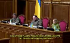 Johnson alla Rada: "L'Ucraina vincera' e sara' libera'"