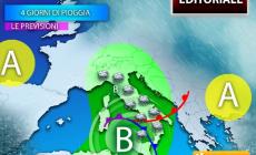 Meteo,  in arrivo quattro  giorni di instabilità, piogge e temporali